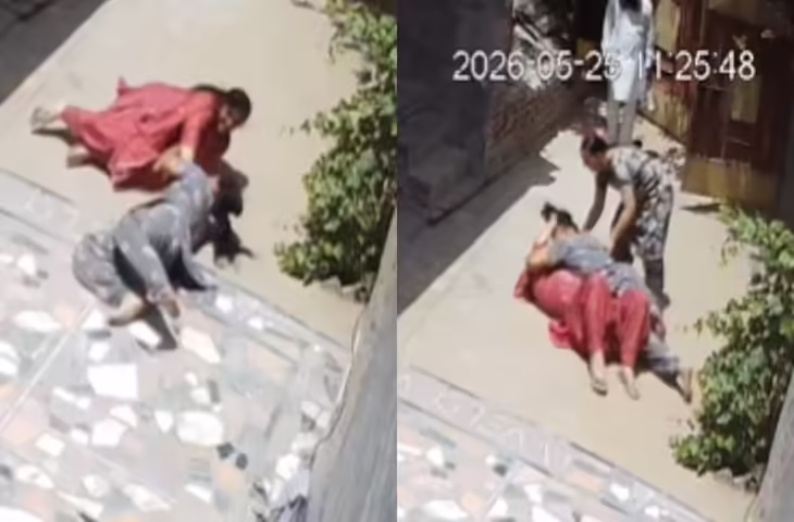 पंजाब के मोगा में सास-बहू के बीच जमकर मारपीट, बाल पकड़कर घसीटने का वीडियो वायरल