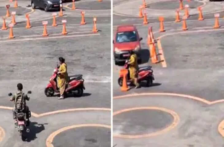 Viral Video: &ldquo;कुछ नहीं दीदी लाइसेंस लेने आई हैं&hellip;&rdquo; स्कूटी चलाने की ऐसी स्किल देख RTO अधिकारी भी रह गए हैरान