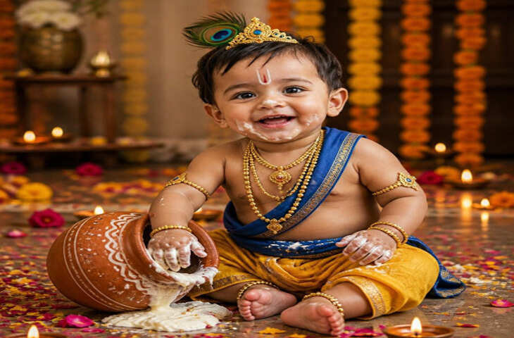 इस Janmashtami बच्चे की फोटो में भरें कन्हाई के रंग: 7 आसान AI Prompts से बनाएं मनमोहक तस्वीरें