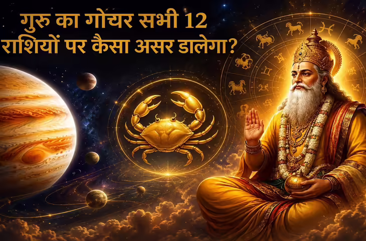 Guru Rashi Parivartan 2026: 2 जून से गुरु का कर्क राशि में गोचर, जानें 12 राशियों पर कैसा पड़ेगा असर