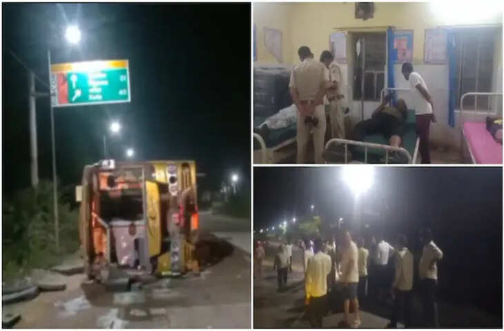 बूंदी में बड़ा सड़क हादसा, कोटा-लालसोट हाईवे पर स्लीपर बस पलटी, 15 यात्री घायल