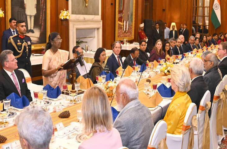 राष्ट्रपति भवन में यूरोपीय नेताओं के सम्मान में भव्य डिनर, फुटेज में देखें भारत की वैश्विक भूमिका की हुई सराहना