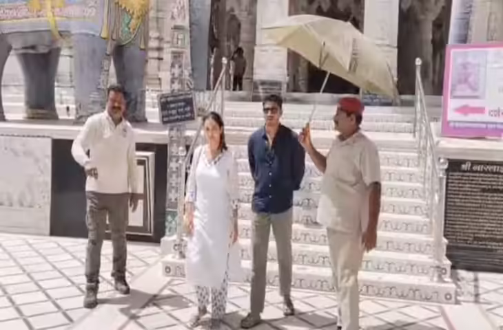 मलाइका अरोड़ा ने पाली के आदिनाथ जैन मंदिर में किए दर्शन, वीडियो में देखें नारलाई में बिता रहीं छुट्टियां, मारवाड़ की खूबसूरती का ले रहीं आनंद