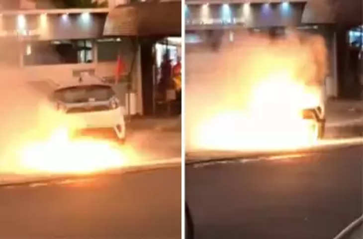 Tata नेक्सन ईवी कार में लगी आग, कंपनी कर रही जांच !