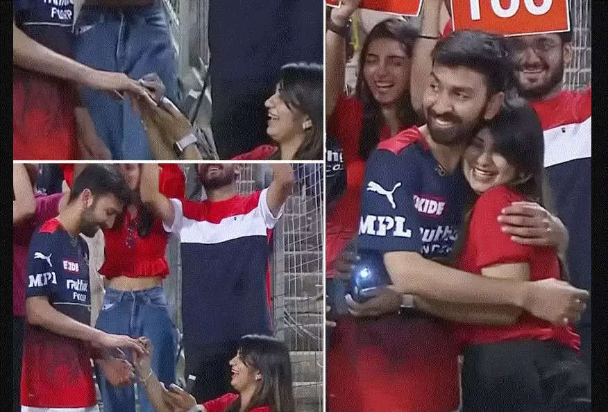 girl propose her boy friend during rcb vs csk--1-1111