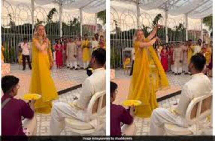 सोशल मीडिया पर वायरल: डच दुल्हन ने मारवाड़ी दूल्हे के लिए किया राजस्थानी डांस, क्रॉस-कल्चरल शादी की रस्में लुभा रही यूजर्स को