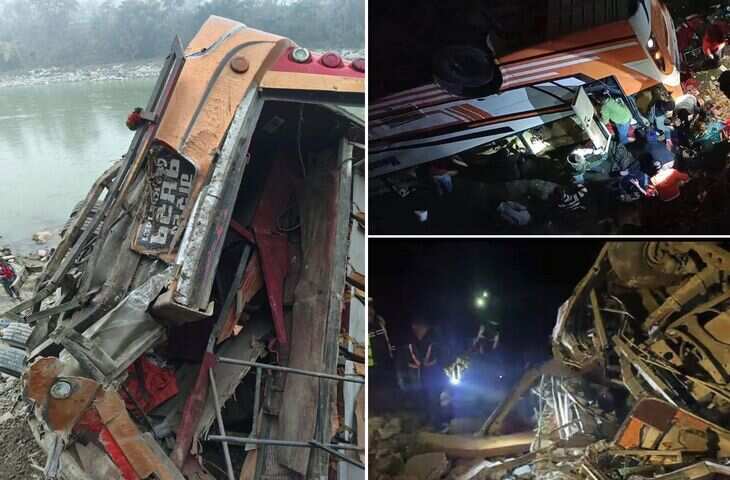 धादिंग में भीषण सड़क हादसा!&nbsp;त्रिशूली नदी में समाई बस&nbsp;अब तक 18 की मौत, राहत-बचाव जारी