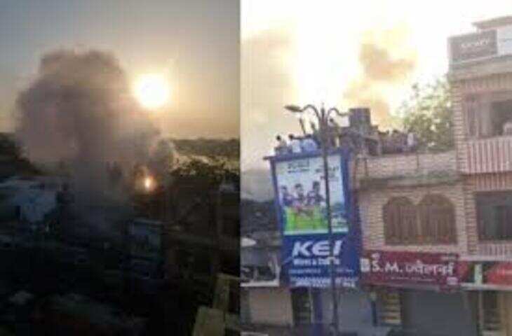 टोंक के सुभाष बाजार में इलेक्ट्रिकल गोदाम में भीषण आग, चार घंटे बाद पाया गया काबू