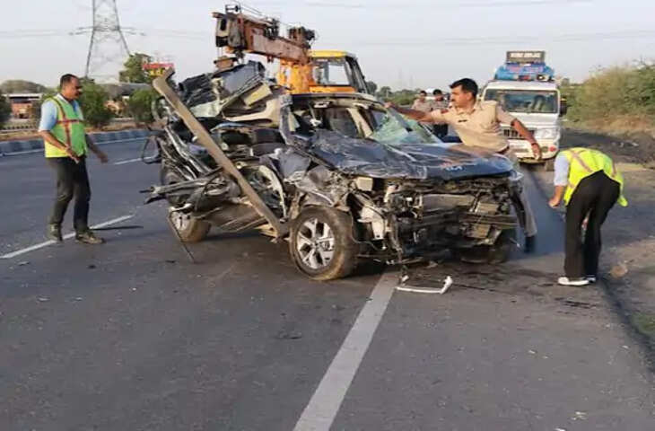 Ajmer ओवरटेक के दौरान टकराकर पलटी कार: चालक की मौत