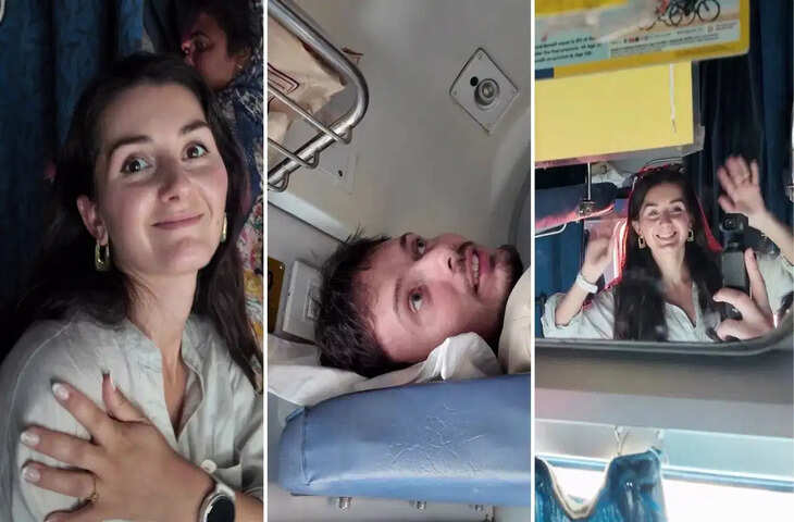 भारतीय ट्रेन में पहली बार बैठी डच महिला, रिएक्शन हुआ वायरल; देखें VIDEO