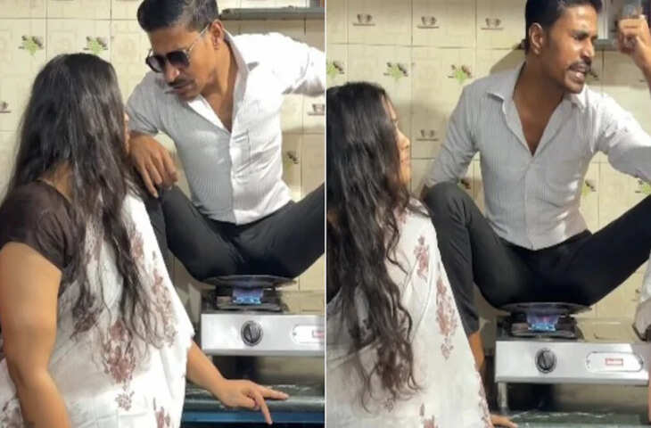 रील बनाने के जूनून में जलते तवे पर बैठ गया शख्स, वायरल होने के चक्कर में पार कर दी सारी हदें