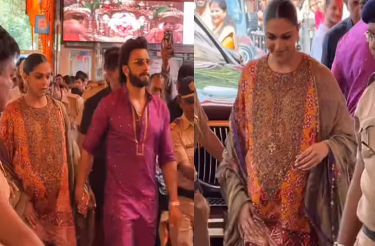 दीपिका के साथ सिद्धिविनायक पहुंचे रणवीर सिंह, वीडियो में जाने भीड़ से पत्नी को बचाते आए नजर; गणपति पंडाल में भी की पूजा