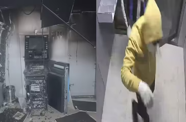 जयपुर में ATM लूट की कोशिश नाकाम: सीसीटीवी में कैद नकाबपोश बदमाशों ने हथौड़े से तोड़ी मशीन, सायरन बजते ही फरार