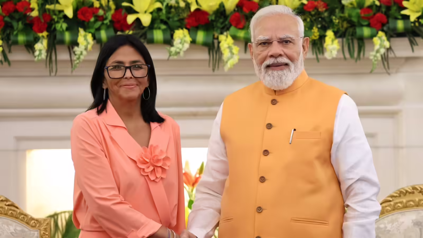 वेनेजुएला की कार्यवाहक राष्ट्रपति डेल्सी रोड्रिगेज से पीएम मोदी की महत्वपूर्ण बैठक, वीडियो में देंखे ऊर्जा सहयोग पर चर्चा