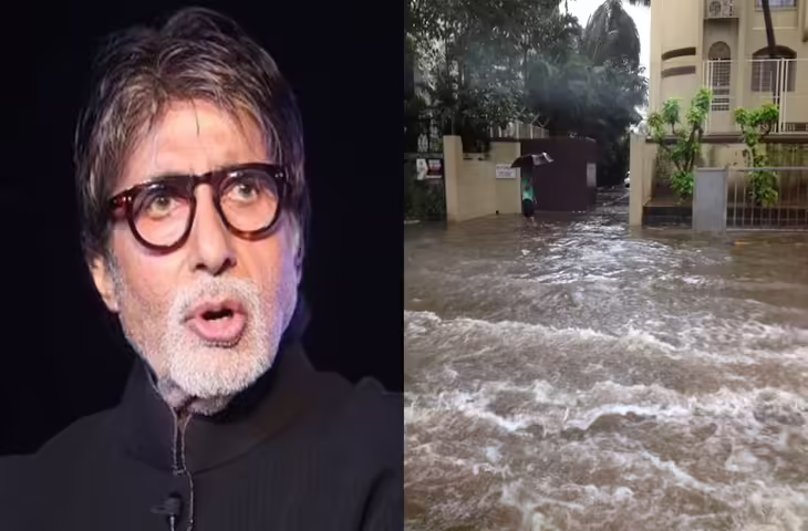 मुंबई में बारिश का रौद्र रूप, बिग बी के 'प्रतीक्षा' के बाहर सड़क बनी तालाब; Ajay Devgn-Sunny Deol के घर में भी घुसा पानी, देखे वीडियो&nbsp;