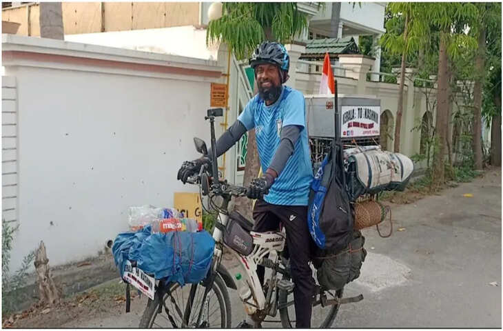केरल से कश्मीर तक साइकिल यात्रा, 10 राज्यों से गुजरकर राजस्थान पहुंचे जोपन, 23 हजार KM का सफर बना मिसाल