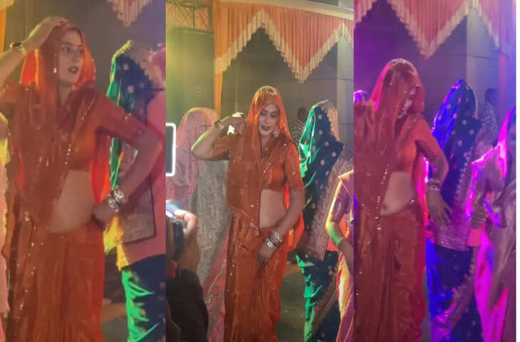 शादी में भाभी जी का देसी डांस छाया, ठुमकों और एक्सप्रेशन ने जीता दिल