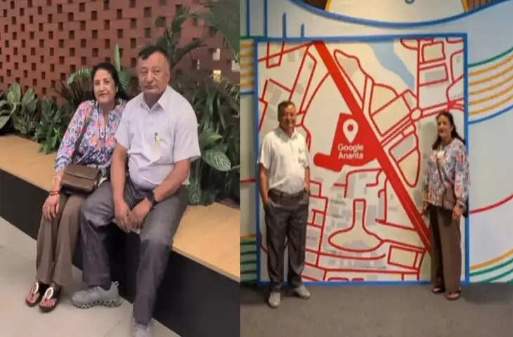 बेटी ने माता-पिता को पहली बार गूगल ऑफिस दिखाया