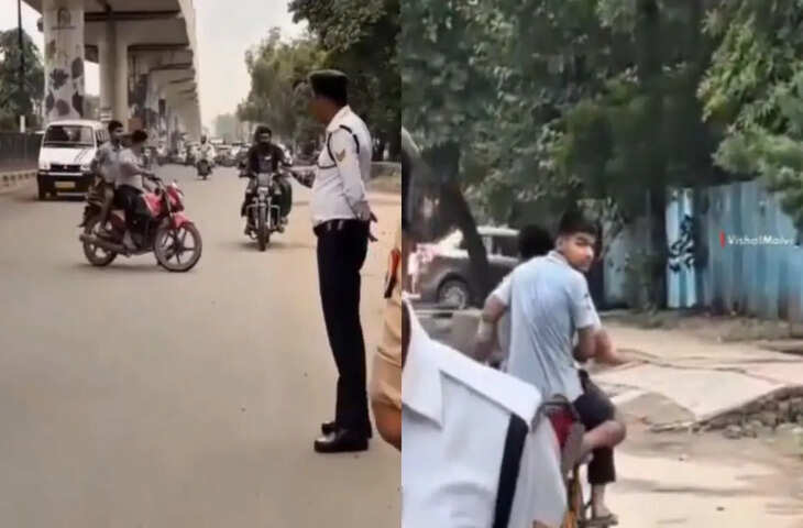 बाइक का चालान कटने से बचाने के लिए बंदे ने दौड़ाया अपना दिमाग, Video में देखें क्या किया