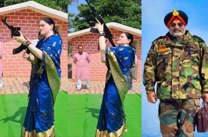साड़ी पहनकर AK-47 चलाती दिखीं IPS अंकिता शर्मा, वीडियो वायरल; पूर्व लेफ्टिनेंट जनरल ने उठाए सुरक्षा पर सवाल