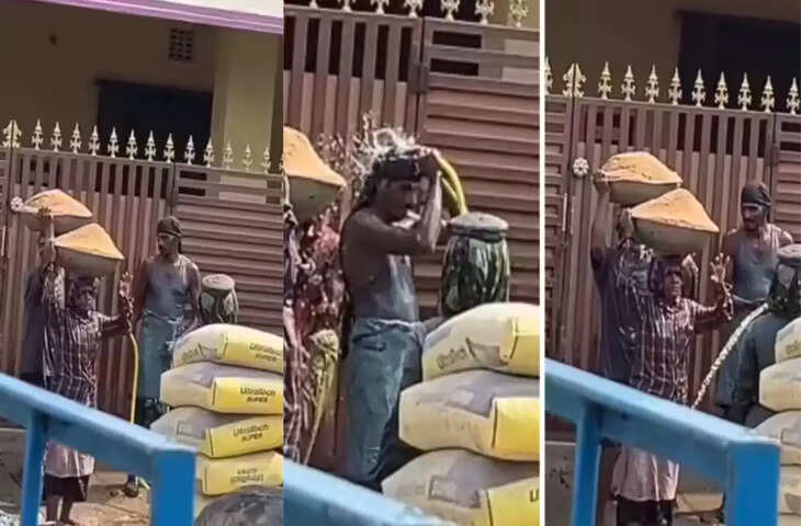 भीषण गर्मी में मजदूर ने निकाला राहत का अनोखा तरीका, VIDEO देख लोग बोले- &lsquo;असल जिंदगी के हीरो&rsquo;