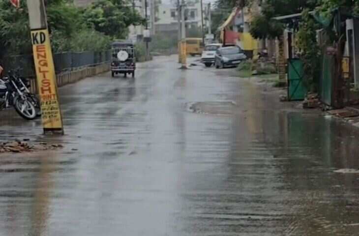 मुरैना में सुबह से तेज बारिश: बाजरा-मूंग की फसलों को राहत, सीजन की बारिश 358.3 MM पर अटकी, सामान्य से कम