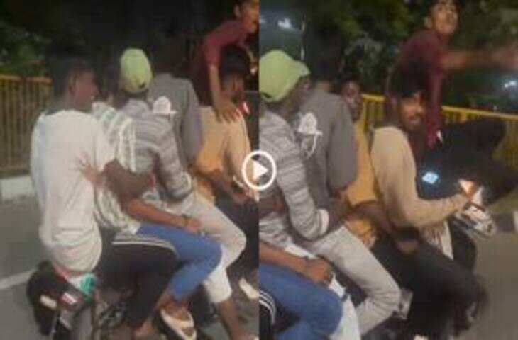 Viral Video: स्कूटी पर 6 लोगों की सवारी देख चौंके लोग, Gen Z के देसी जुगाड़ का वीडियो वायरल