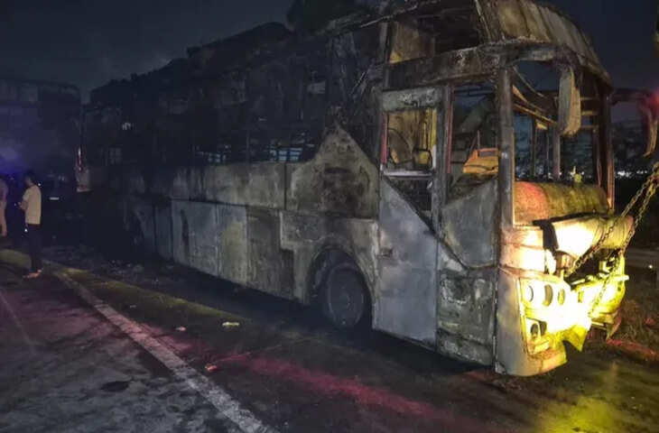 मां को बचाने में खुद को भी झोंक दिया: नोएडा बस एक्सीडेंट में मां-बेटे की जलकर मौत, दिल दहला देने वाली घटना