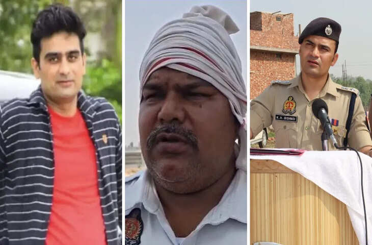 संभल में पुलिस विभाग में हंगामा: ट्रैफिक प्रभारी और हेड कांस्टेबल में सड़क पर विवाद, दोनों लाइन हाजिर