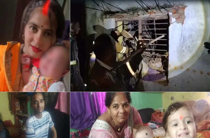 गहरी नींद&nbsp; में सोया था परिवार तभी बारिश के कारण गिरा&nbsp;100 साल पुराना मकान, दबने से&nbsp;6 लोगों की दर्दनाक मौत