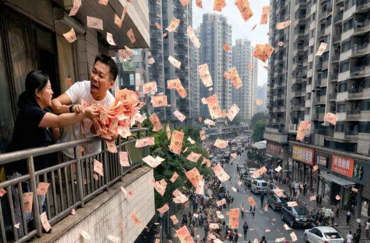 पति से बहस के बाद महिला का गुस्सा सातवें आसमान पर, बालकनी से उड़ाए पैसे, नीचे लोगों में मची लूट जैसी स्थिति