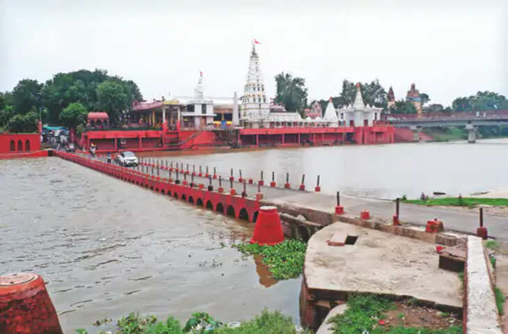 मंदसौर में कालाभाटा बांध का गेट खोला गया, शिवना नदी का बढ़ा जलस्तर; रामघाट पर पहुंचा 4 फीट पानी
