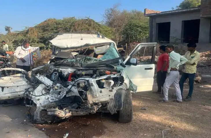 Bhilwara भीलवाड़ा में राहुल के दौरे से लौट रहे वाहन का एक्सीडेंट: बूंदी के पास ट्रेलर टकराया, चालक की मौत