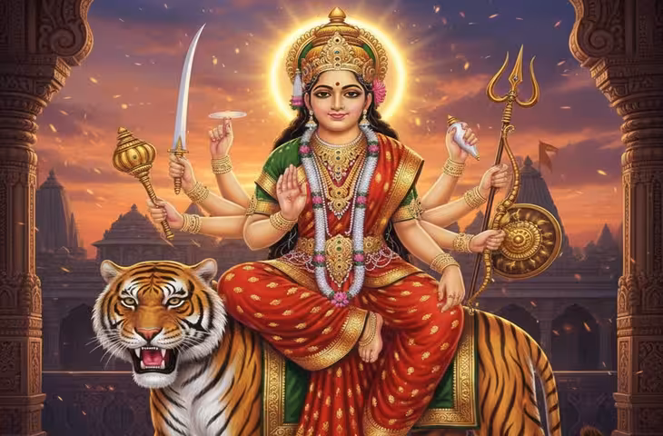 Maa Durga Aarti : जय अम्बे गौरी, मैया जय श्यामा गौरी, तुमको निशिदिन ध्यावत, हरि ब्रह्मा शिवरी॥