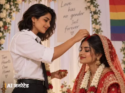 बांका में दो लड़कियों ने रचाई शादी, एक ने दूल्हे का वेश धारण कर भरी दूसरी की मांग में सिंदूर