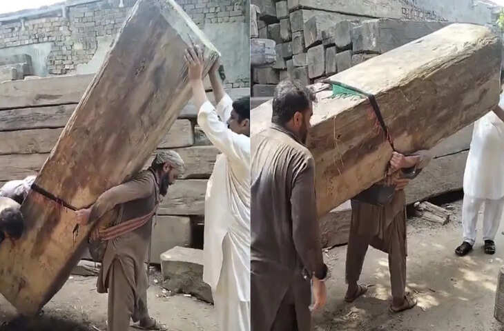 सोशल मीडिया पर वायरल: बाहुबली जैसी ताकत दिखाते शख्स का वीडियो, देखकर लोग दंग रह गए