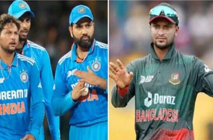 क्रिकेट न्यूज़ डेस्क। एशिया कप 2023 में सुपर -4 राउंड के आखिरी मैच के तहत भारत और बांग्लादेश के बीच टक्कर हो रही है । कोलंबो के आर प्रेमदासा स्टेडियम में खेले जा रहे इस मैच के तहत भारत ने टॉस जीतकर पहले गेंदबाजी करने का फैसला लिया है। ऐसे में बाग्लादेश की टीम पहले बल्लेबाजी करने उतरी है।बांग्लादेश के लिए तनज़िद हसन और लिटन दास ने पारी का आगाज करने का काम किया। लेकिन टीम की शुरुआत बेहद खराब देखने को मिली है। स्टार बल्लेबाज लिटन दास पारी के तीसरी ओवर में मोहम्मद शमी का शिकार बने। लिटान दास ने दो गेंदों का सामना किया और वो खाता भी नहीं खोल सके। मोहम्मद शमी की तेज  गति की गेंद पर बोल्ड हो गए। बुमराह इस मैच के तहत नहीं खेल रहे हैं और जैसे मोहम्मद शमी की कंधों पर ही तेज गेंदबाजी विभाग की जिम्मेदारी है।तंजिद हसन (13) के रूप में बांग्लादेश को दूसरा झटका लगा और उन्हें शार्दुल ठाकुर ने बोल्ड किया।बांग्लादेश ने 15 रन पर अपने दो विकेट गंवा दिए, जो ओपनर बल्लेबाज के रहे हैं। फाइनल में पहुंच चुकी भारतीय टीम के लिए यह मुकाबला औपचारिकता मात्र है। यही वजह है कि बांग्लादेश के खिलाफ कप्तान रोहित शर्मा ने अपनी बेंच स्ट्रेंथ को आजमाया है । कप्तान रोहित शर्मा नेआज के मैच में काफी बदलाव किए हैं।उन्होंने बांग्लाेदश के खिलाफ मैच में 5 बदलाव किए हैं । तिलक वर्मा को डेब्यू का मौका दिया है।वहीं मोहम्मद शमी और प्रसिद्ध कृष्णा खेल रहे हैं।इसके अलावा सूर्यकुमार यादव को भी मौका मिला है।बांग्लादेश के  खिलाफ  विराट कोहली, जसप्रीत बुमराह, मोहम्मद सिराज, हार्दिक पांड्या और कुलदीप यादव यह मैच नहीं खेल रहे हैं। बांग्लादेश की निगाहें टूर्नामेंट का अंत जीत के साथ करने पर रहने वाली हैं।