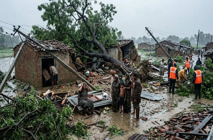 यूपी में आंधी-बारिश का कहर जारी, एक्सक्लुसीव फुटेज में देखें मां बेटे समेत 15 की मौत, उन्नाव में पेड़ पोल उखड़े, रेल रूट ठप, प्रयागराज में जमकर ओले गिरे