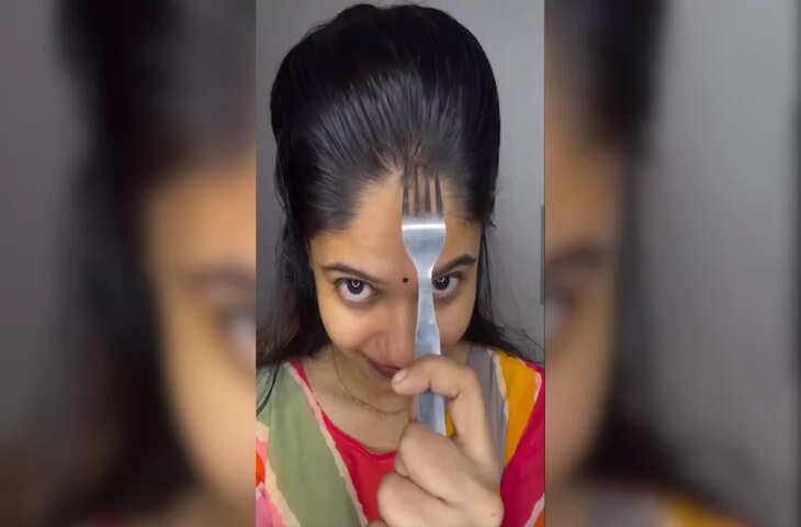 सोशल मीडिया हैक का नतीजा, महिला ने किया ट्राई तो बालों में फंस गया चम्मच...देख हंसी रोक पाना मुश्किल
