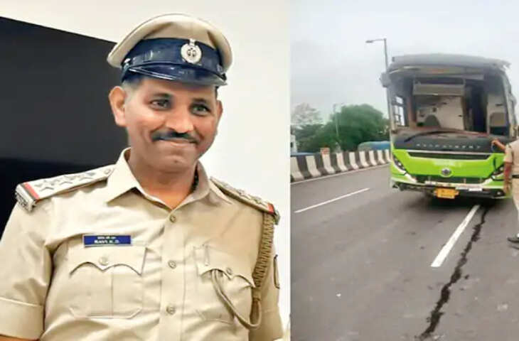 डिवाइडर से टकराई बस, स्लीपर में सो रहे यात्री शीशा तोड़ 20 फीट नीचे गिरे; 4 की मौत