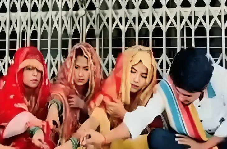 3 दुल्हनें और 1 दूल्हा: अमरोहा की तीन सगी बहनों ने कैमरामैन से की शादी, वीडियो वायरल होने के बाद मचा बवाल