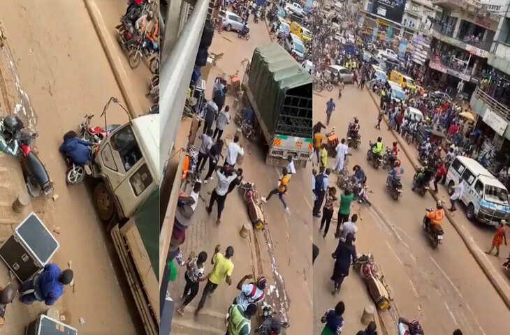 ट्रक की लापरवाही ने बाइक सवार की जान पर मंडराया खतरा: वायरल वीडियो ने सोशल मीडिया पर मचाई सनसनी