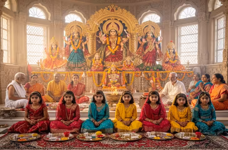 Ashtami Havan: नवरात्रि अष्टमी पर कितने बजे से करें हवन और कन्या पूजा, जानें कन्या पूजा विधि और नियम