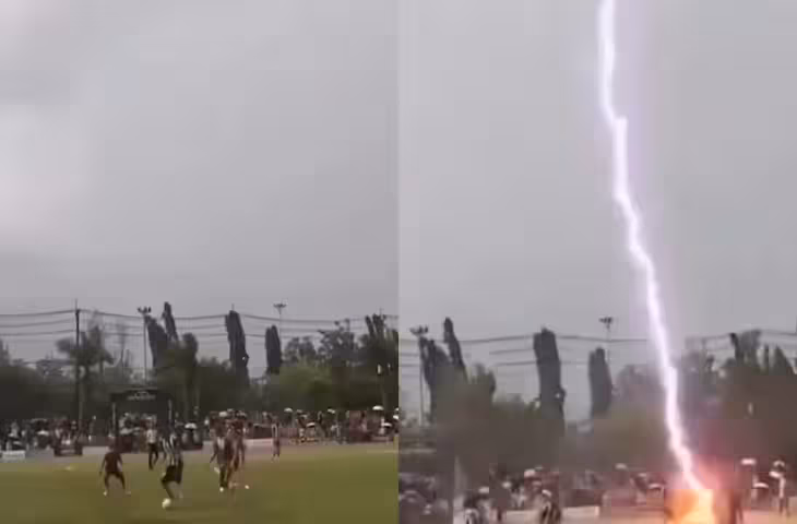 खेल के दौरान आसमान से गिरी बिजली 24 साल के खिलाड़ी की चली गई जान, मौत का वीडियो देख दहल जाएगा दिल&nbsp;