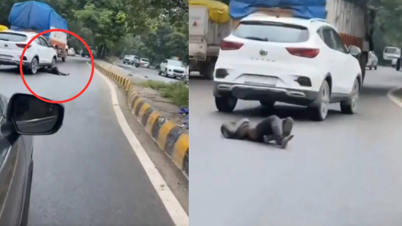 ड्राइवर ने जानबूझकर शराबी पर चढ़ा दी कार, खौफनाक हादसे का VIDEO वायरल
