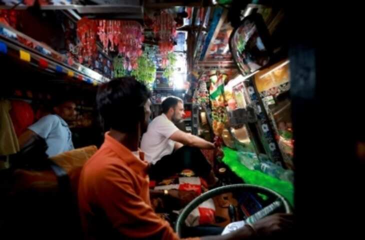 आधी रात ट्रक पर सवार होकर निकले Rahul Gandhi...ड्राइवरों के मुद्दों और उनकी समस्याओं को समझा