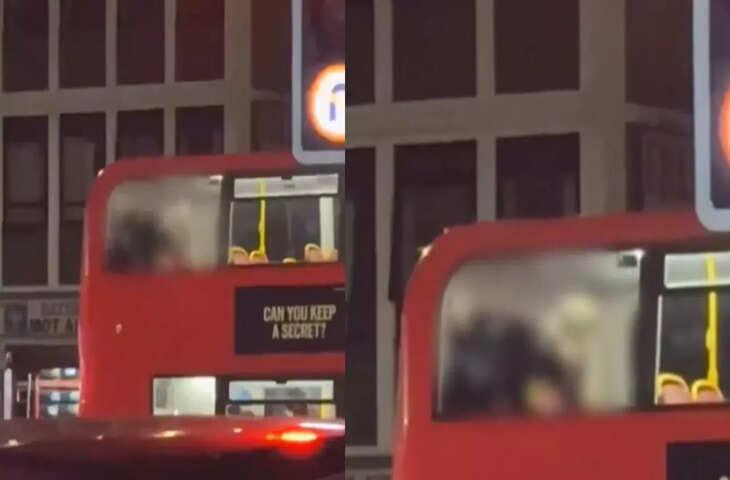 लंदन की बस में शर्मनाक घटना: पब्लिक ट्रांसपोर्ट में कपल की अशोभनीय हरकत कैमरे में कैद, सोशल मीडिया पर बवाल​​​​​​​