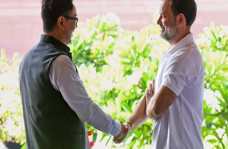 दो दिन में दूसरी बार राहुल गांधी से मिले किरेन रिजिजू, क्या मानसून सत्र में लौटेगी बहस और कामकाज की रफ्तार?