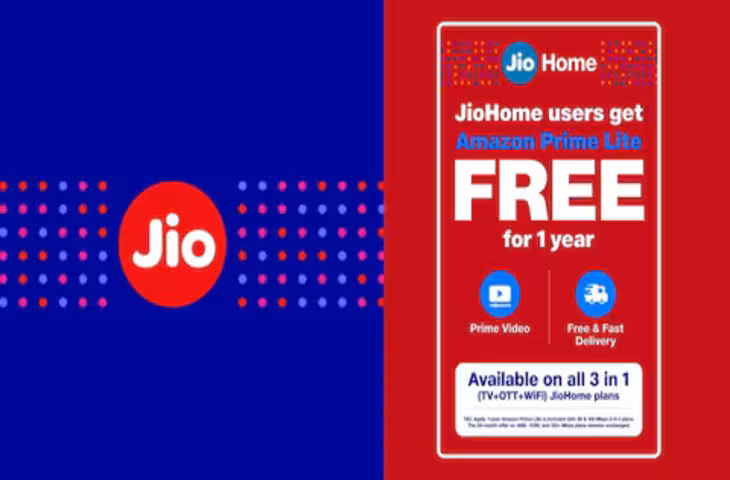 JioHome OTT Offer: 30 और 100 Mbps प्लान वालों को 1 साल का Amazon Prime Lite फ्री, ऐसे मिलेगा फायदा