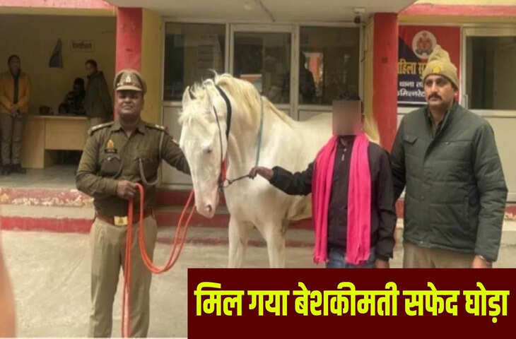 मिला गया लखनऊ के कर्बला का सफेद घोड़ा, रात के अंधेरे में खोल ले गया था पूर्व केयरटेकर; 1.5 लाख में उन्नाव में बेचा
